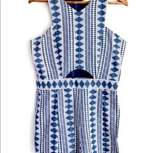 GB Lorna romper Chambray with white embroidery